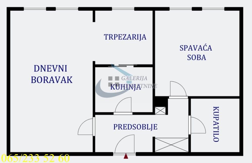 Stan na prodaju u Beogradu, Novi Beograd, dvosoban, 56m2, cena 229000 evra
