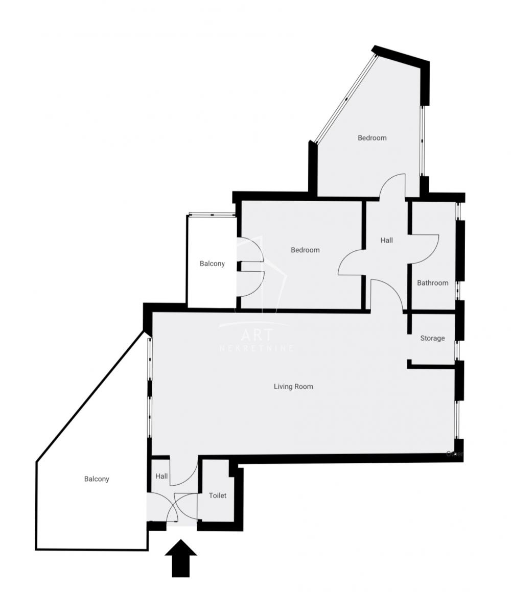 Stan na prodaju u Beogradu, Dušanovac, dvoiposoban, 73m2, cena 178850 evra