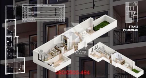 Stan na prodaju u Beogradu, Pašino brdo, dvoiposoban, 72m2, cena 229856 evra