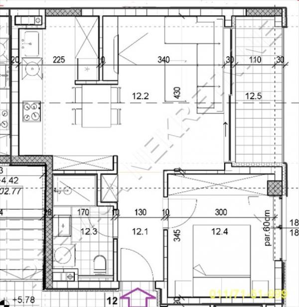 Stan na prodaju u Beogradu, Banovo brdo, dvosoban, 47m2, cena 165165 evra