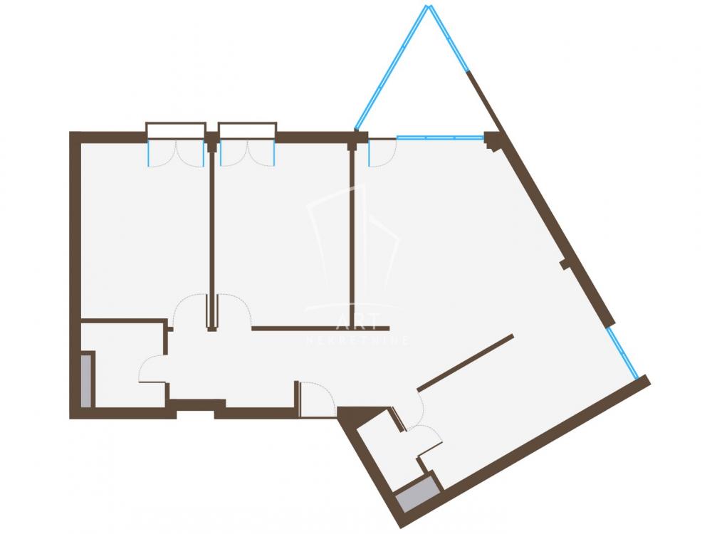 Stan na prodaju u Beogradu, Bogoslovija, trosoban, 77m2, cena 220000 evra