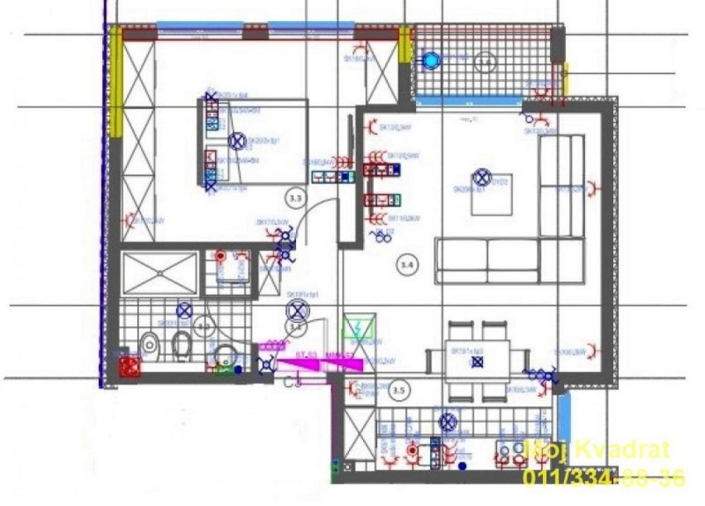 Stan na prodaju u Beogradu, Savski venac, dvosoban, 60m2, cena 219626 evra