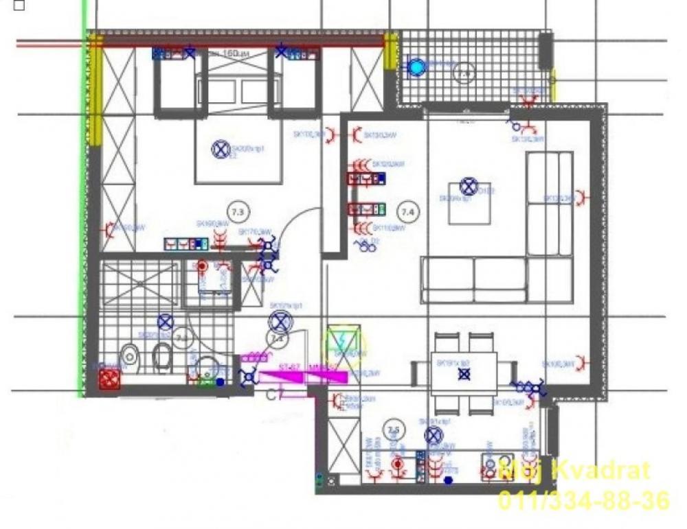 Stan na prodaju u Beogradu, Savski venac, dvosoban, 60m2, cena 213677 evra