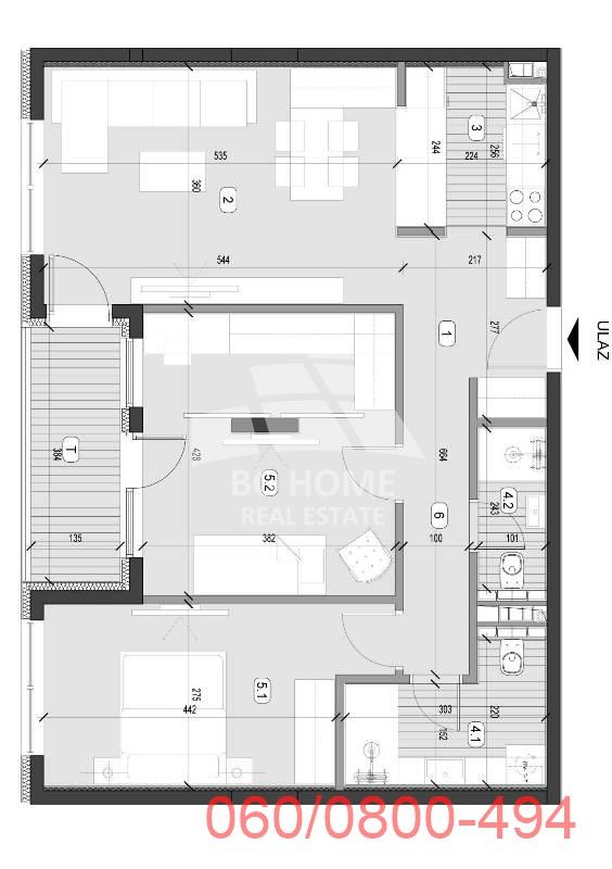 Stan na prodaju u Beogradu, Konjarnik, trosoban, 77m2, cena 230000 evra