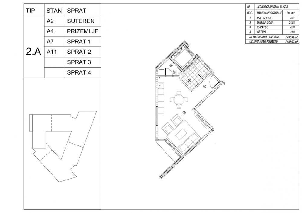 Stan na prodaju u Beogradu, Voždovac, jednosoban, 36m2, cena 94405 evra