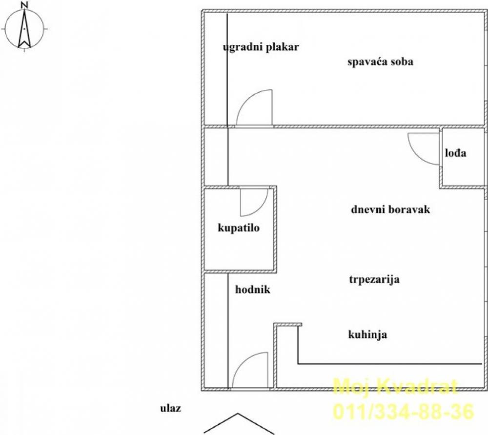 Stan na prodaju u Beogradu, Novi Beograd blok 33 (Genex kula), dvosoban, 60m2, cena 250000 evra