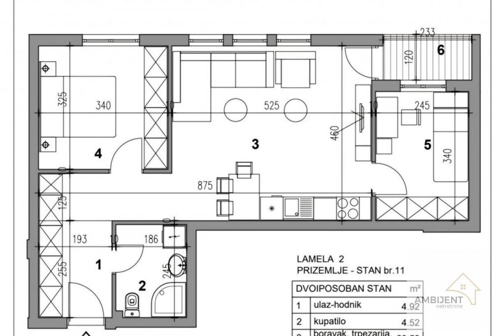 Stan na prodaju u Beogradu, Mirijevo, dvoiposoban, 60m2, cena 136705 evra