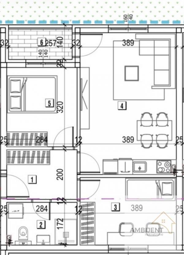 Stan na prodaju u Beogradu, Batajnica, trosoban, 54m2, cena 113820 evra
