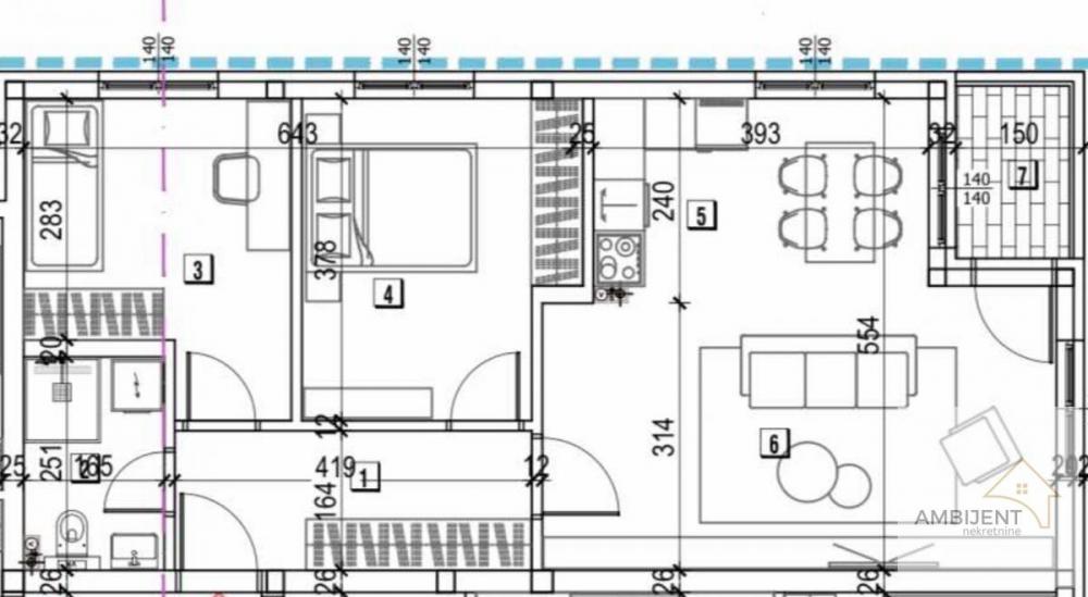 Stan na prodaju u Beogradu, Batajnica, trosoban, 62m2, cena 131628 evra