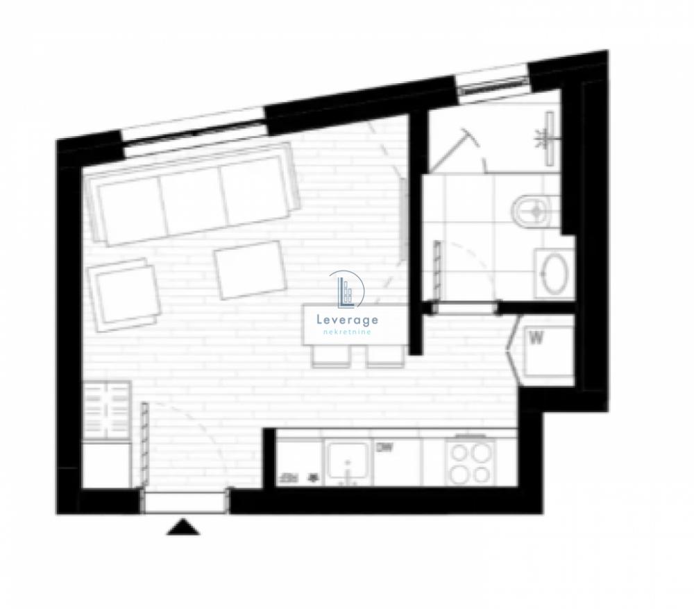 Stan na prodaju u Beogradu, Pašino brdo, jednosoban, 24m2, cena 103236 evra