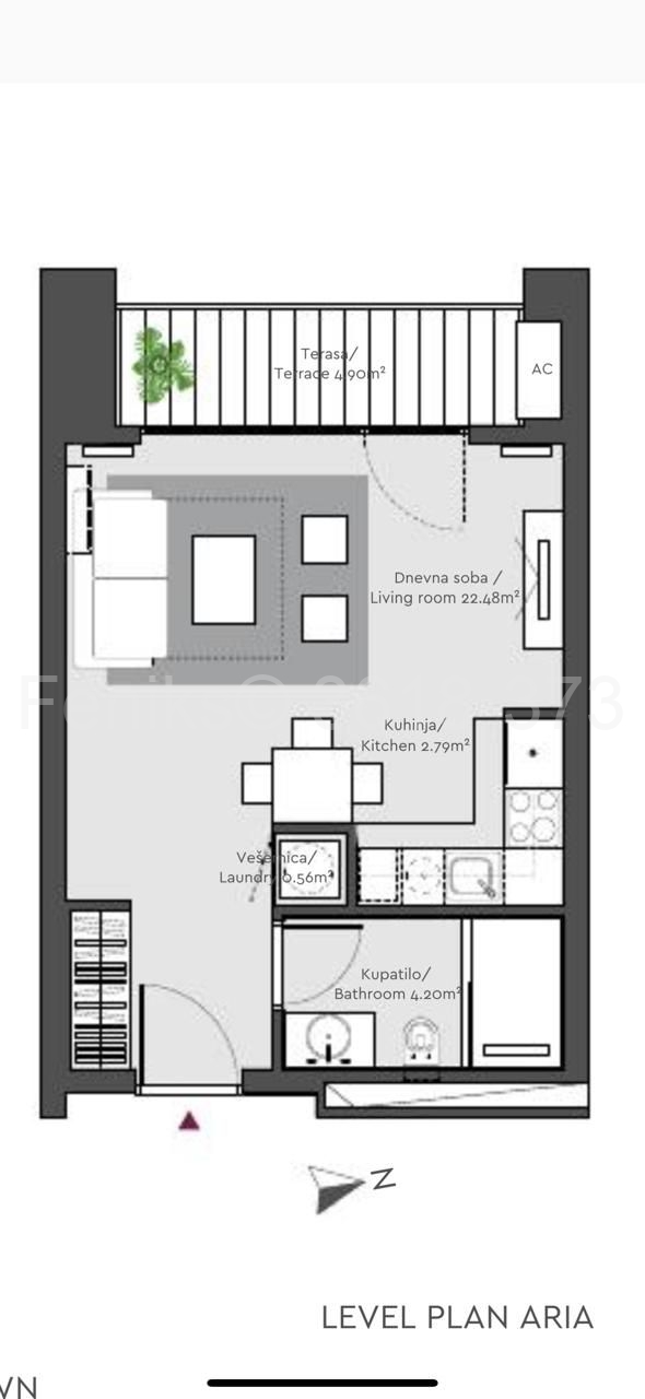 Stan na prodaju u Beogradu, Beograd na vodi, jednosoban, 35m2, cena 248000 evra