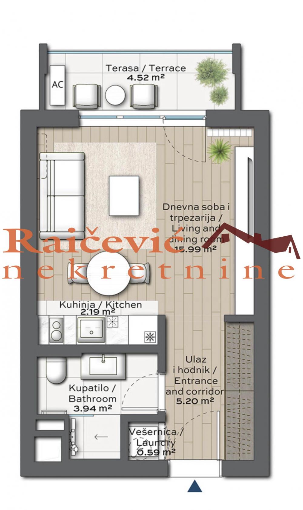Stan na prodaju u Beogradu, Beograd na vodi, jednosoban, 32m2, cena 182900 evra
