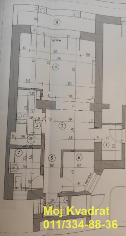Stan na prodaju u Beogradu, Trg Nikole Pašića, dvosoban, 50m2, cena 260000 evra