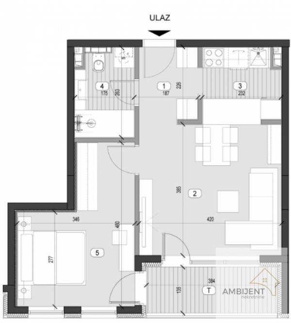 Stan na prodaju u Beogradu, Zvezdara, dvosoban, 47m2, cena 123630 evra