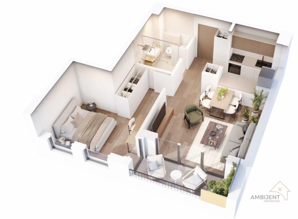 Stan na prodaju u Beogradu, Zvezdara, dvosoban, 47m2, cena 123630 evra