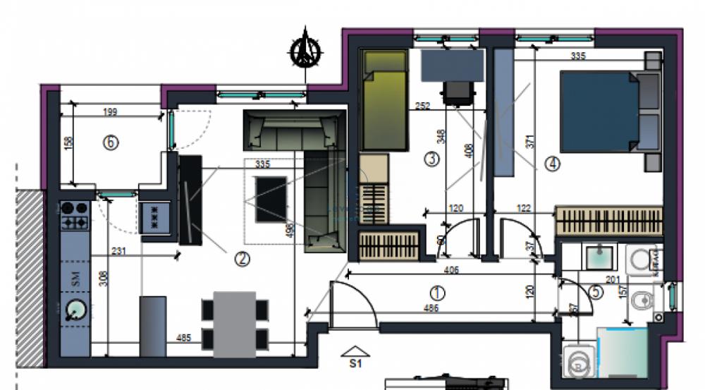 Stan na prodaju u Beogradu, dvoiposoban, 57m2, cena 66067 evra