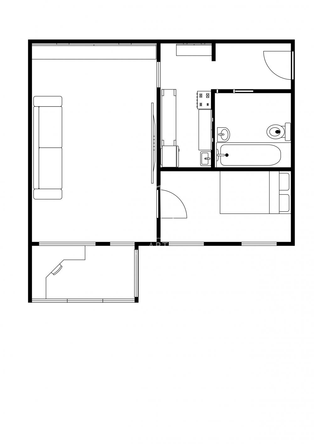 Stan na prodaju u Beogradu, Čukarica, jednoiposoban, 43m2, cena 140000 evra