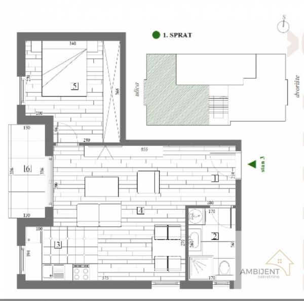 Stan na prodaju u Beogradu, Krnjača, dvosoban, 47m2, cena 82758 evra