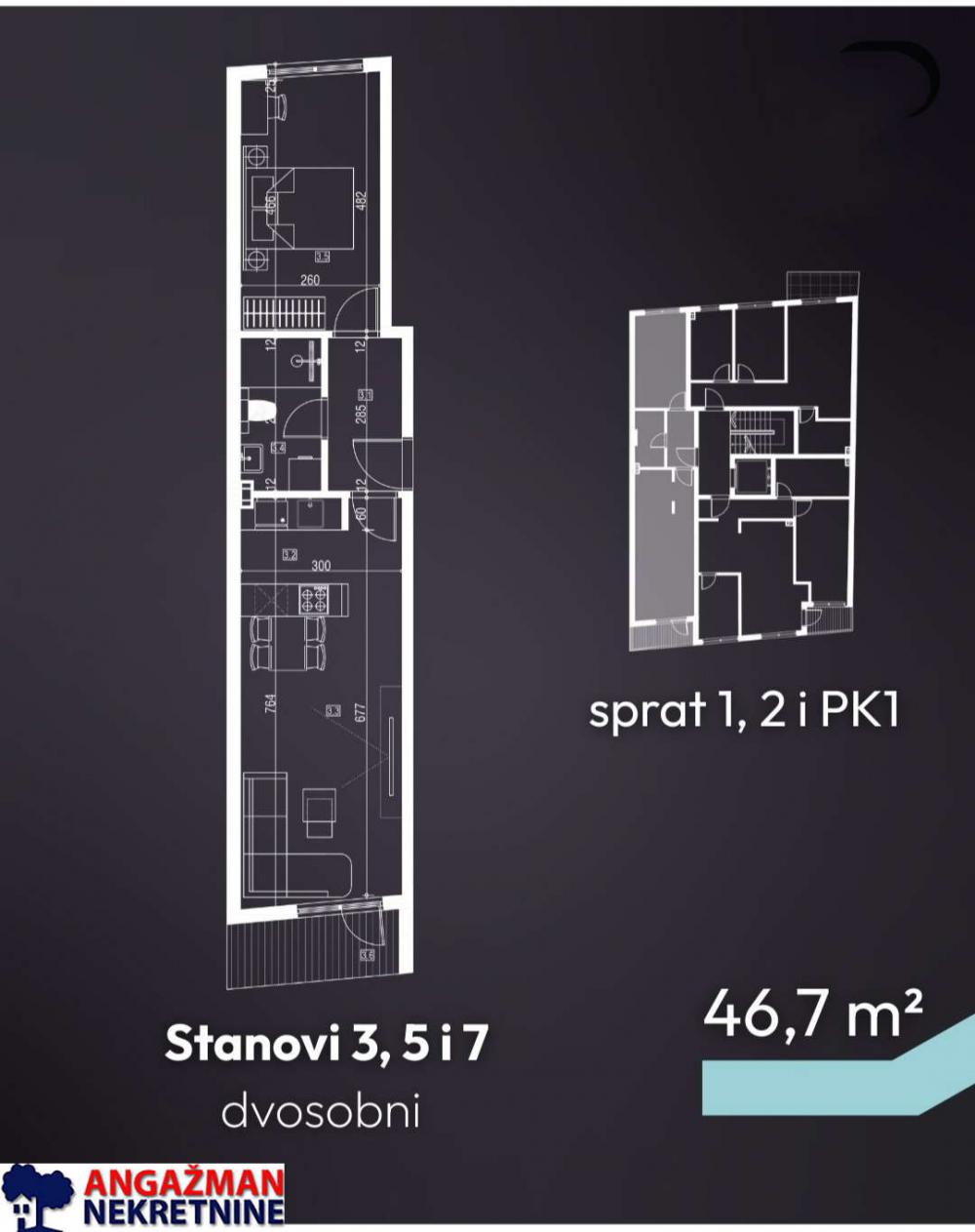 Stan na prodaju u Beogradu, 47m2, cena 164500 evra