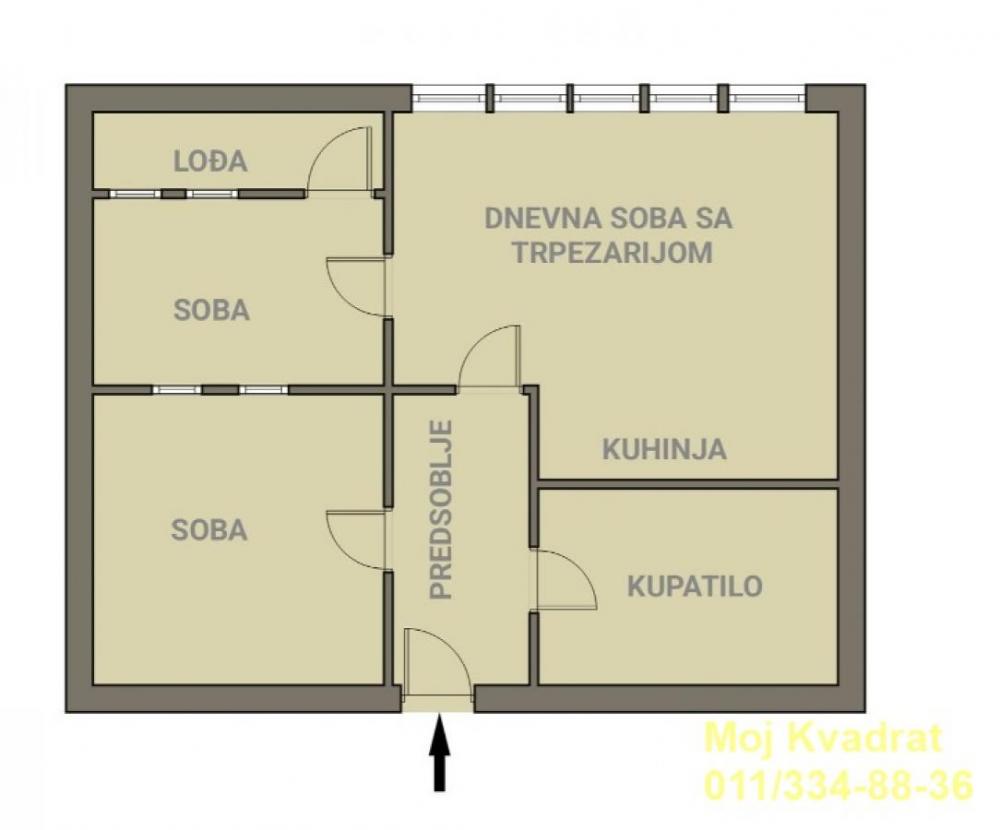 Stan na prodaju u Beogradu, Fontana, dvoiposoban, 36m2, cena 158500 evra