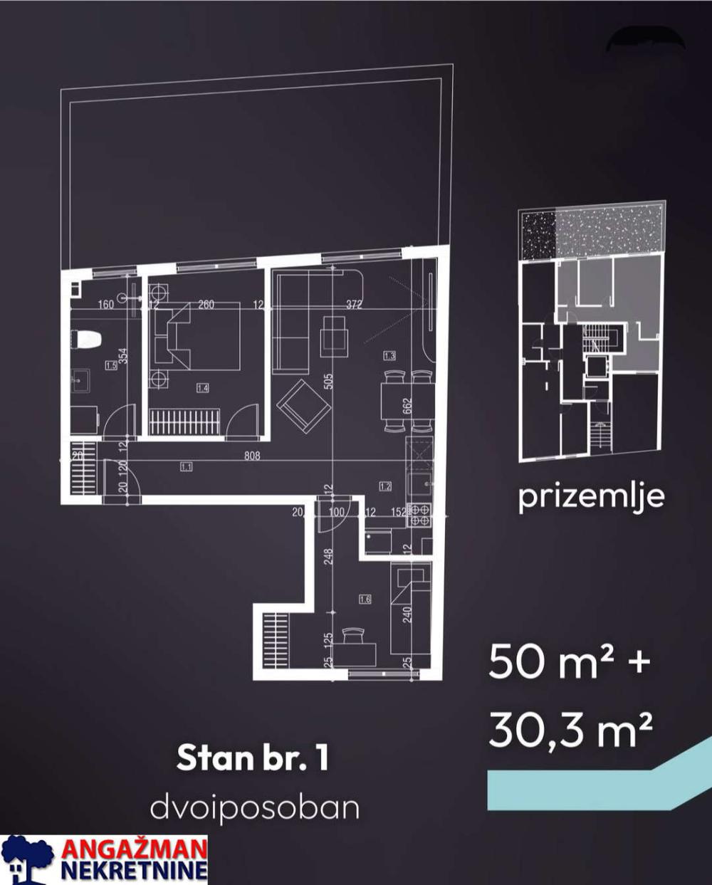 Stan na prodaju u Beogradu, Voždovac, dvoiposoban, 80m2, cena 220000 evra