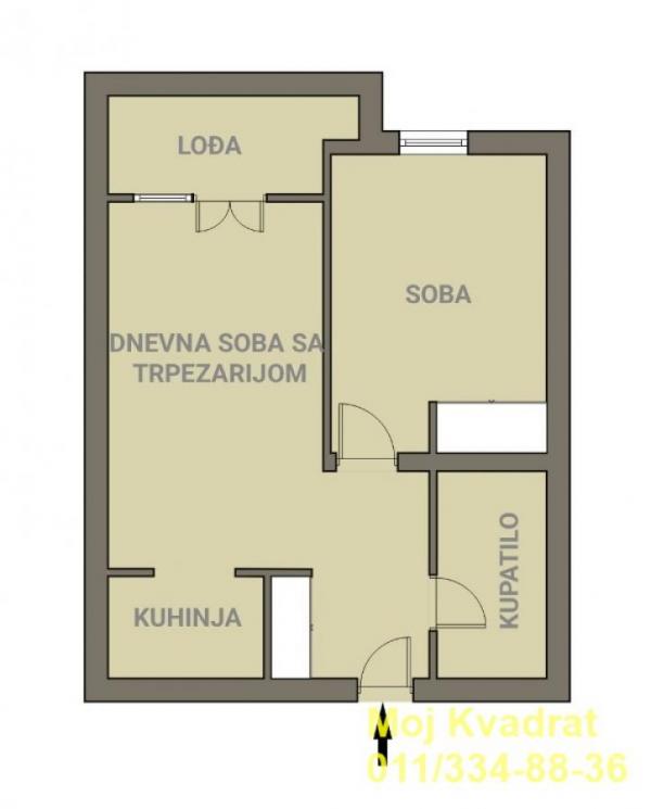 Stan na prodaju u Beogradu, Pašino brdo, dvosoban, 50m2, cena 232000 evra