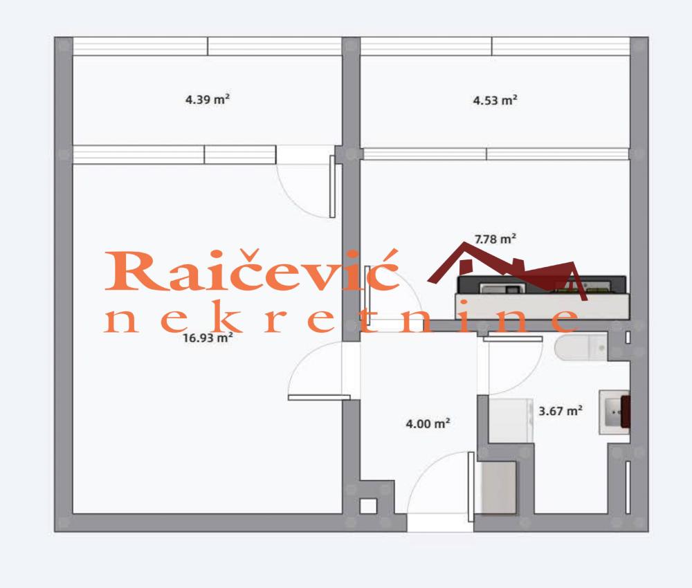 Stan na prodaju u Beogradu, Novi Beograd blok 45 (TC Enjub), jednosoban, 41m2, cena 150000 evra