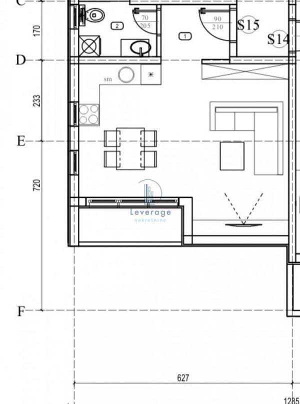 Stan na prodaju u Beogradu, jednoiposoban, 36m2, cena 59563 evra