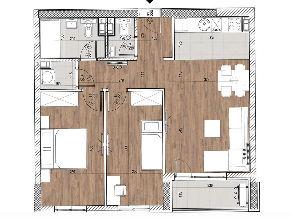 Stan na prodaju u Beogradu, Tošin bunar, trosoban, 65m2, cena 232000 evra