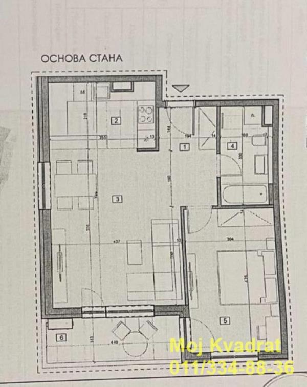 Stan na prodaju u Beogradu, Novi Beograd blok 67A (Belvile), dvosoban, 62m2, cena 309000 evra