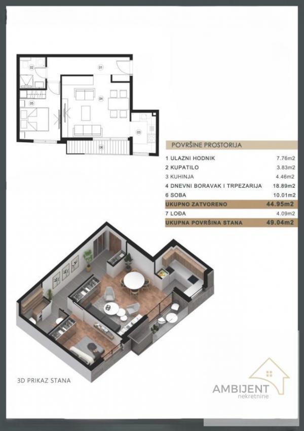 Stan na prodaju u Beogradu, Vračar (Centar), dvosoban, 49m2, cena 245200 evra