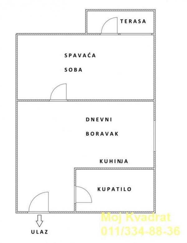 Stan na prodaju u Beogradu, Mirijevo, jednoiposoban, 32m2, cena 99900 evra