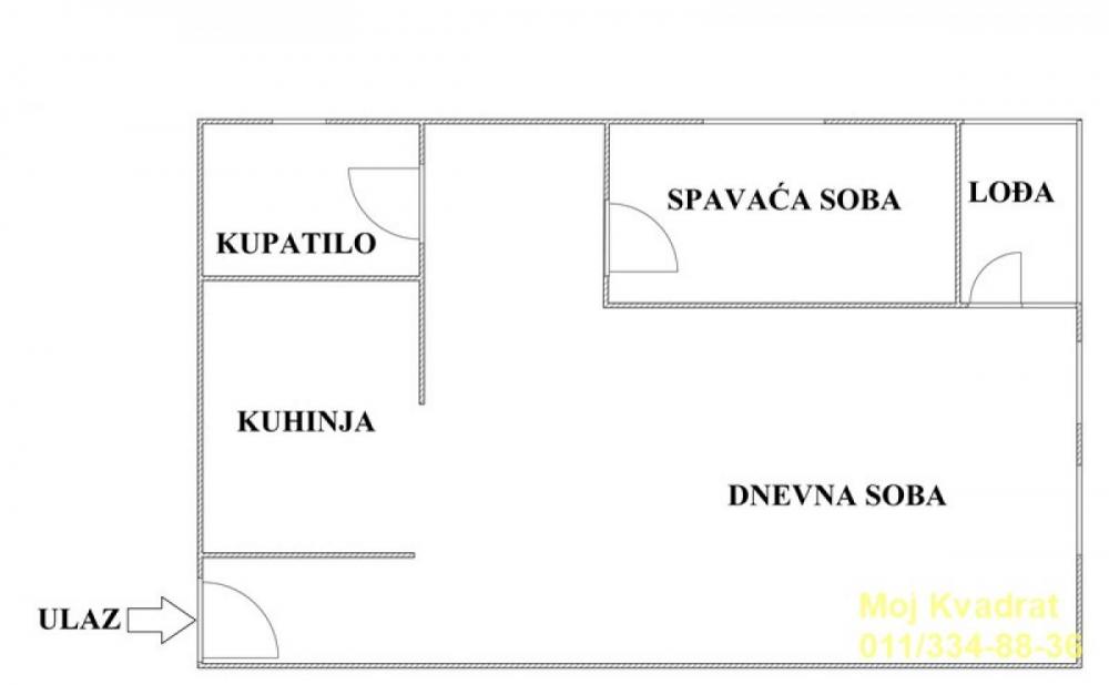Stan na prodaju u Beogradu, Farmaceutski fakultet, jednoiposoban, 44m2, cena 142000 evra