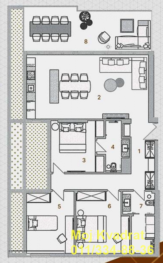 Stan na prodaju u Beogradu, Dedinje, cetvorosoban, 149m2, cena 774176 evra