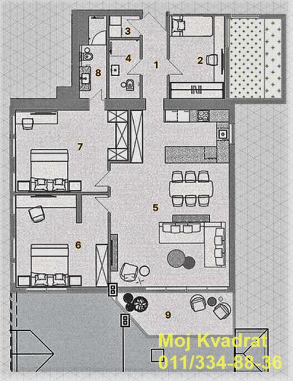 Stan na prodaju u Beogradu, Dedinje, cetvorosoban, 218m2, cena 1131572 evra