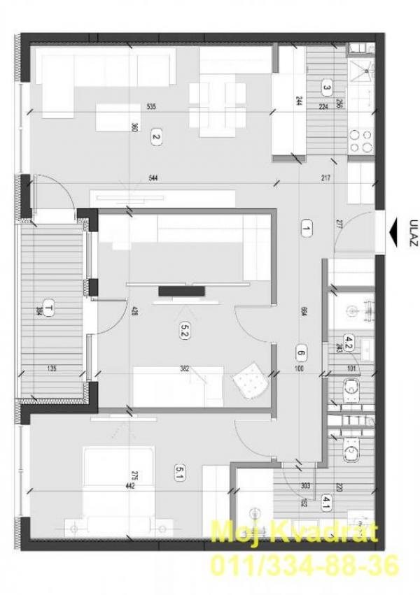 Stan na prodaju u Beogradu, Zeleno brdo, trosoban, 77m2, cena 230000 evra