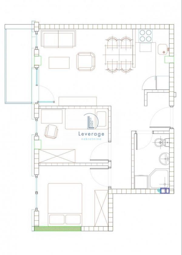 Stan na prodaju u Beogradu, Voždovac, dvoiposoban, 47m2, cena 161874 evra