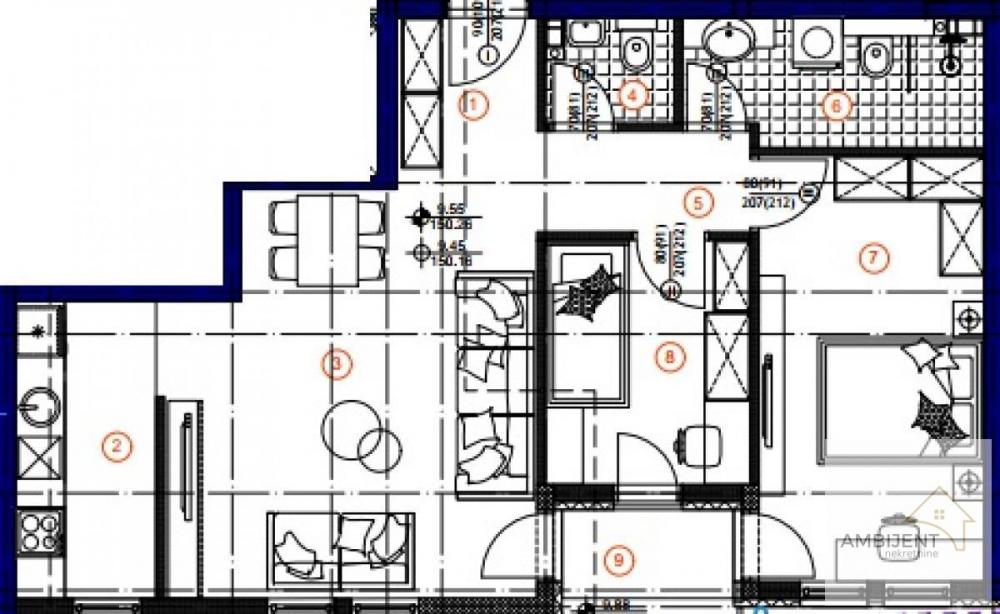 Stan na prodaju u Beogradu, Voždovac, trosoban, 63m2, cena 252642 evra