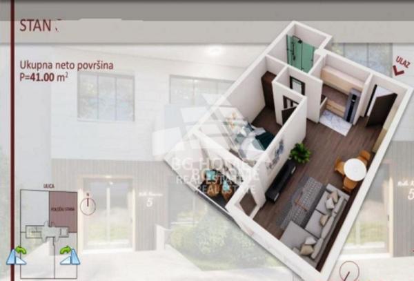 Stan na prodaju u Beogradu, Pašino brdo, jednoiposoban, 41m2, cena 147600 evra