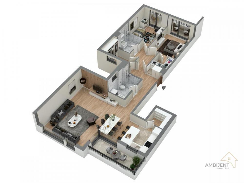 Stan na prodaju u Beogradu, Karaburma, cetvorosoban, 124m2, cena 347340 evra