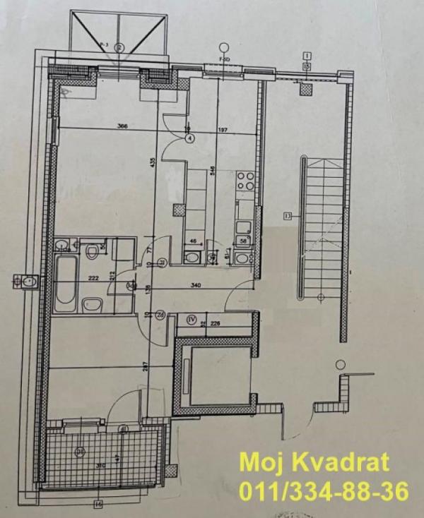 Stan na prodaju u Beogradu, Crveni Krst, dvosoban, 54m2, cena 240000 evra