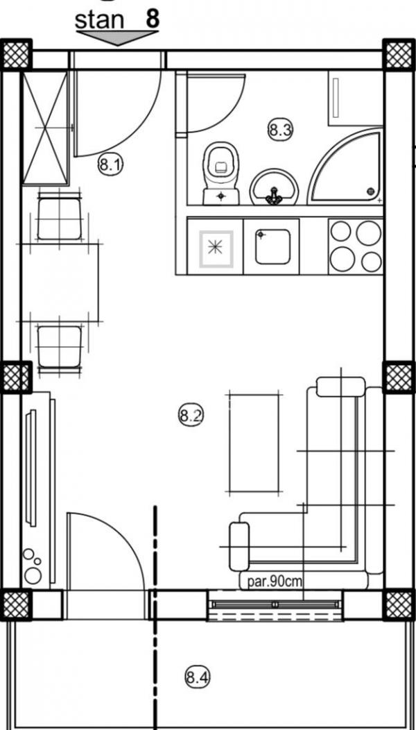 Stan na prodaju u Beogradu, Čukarica, 25m2, cena 49000 evra