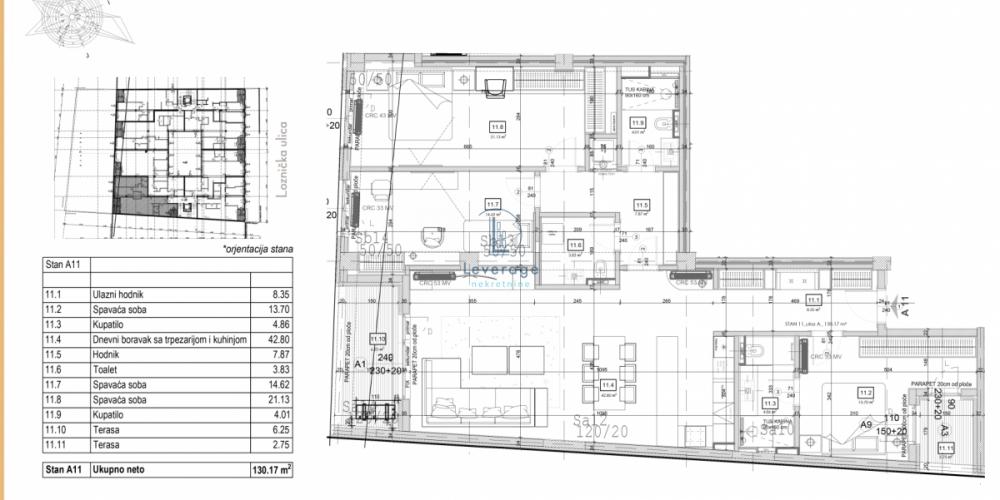 Stan na prodaju u Beogradu, Kalenić pijaca, cetvorosoban, 130m2, cena 509000 evra