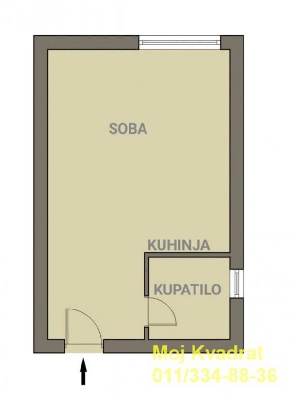 Stan na prodaju u Beogradu, Čubura, jednosoban, 27m2, cena 121500 evra