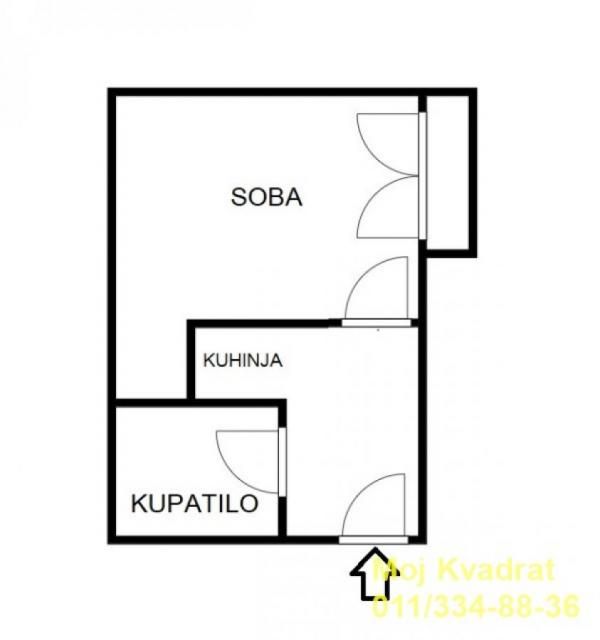 Stan na prodaju u Beogradu, Šumice, jednosoban, 25m2, cena 107000 evra