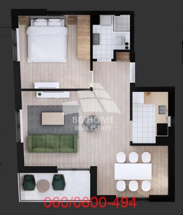 Stan na prodaju u Beogradu, Jajinci, jednoiposoban, 55m2, cena 144900 evra