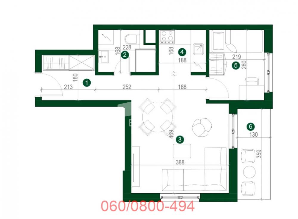 Stan na prodaju u Beogradu, Jajinci, dvosoban, 48m2, cena 123500 evra