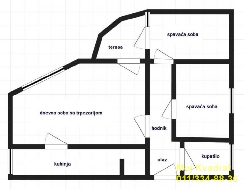 Stan na prodaju u Beogradu, Krnjača, trosoban, 87m2, cena 185000 evra