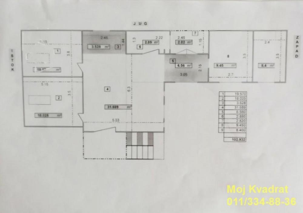 Stan na prodaju u Beogradu, Pravni fakultet, troiposoban, 103m2, cena 385000 evra