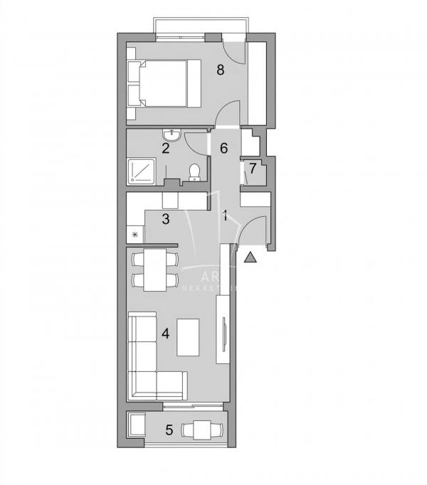 Stan na prodaju u Beogradu, Zvezdara, dvosoban, 51m2, cena 238000 evra